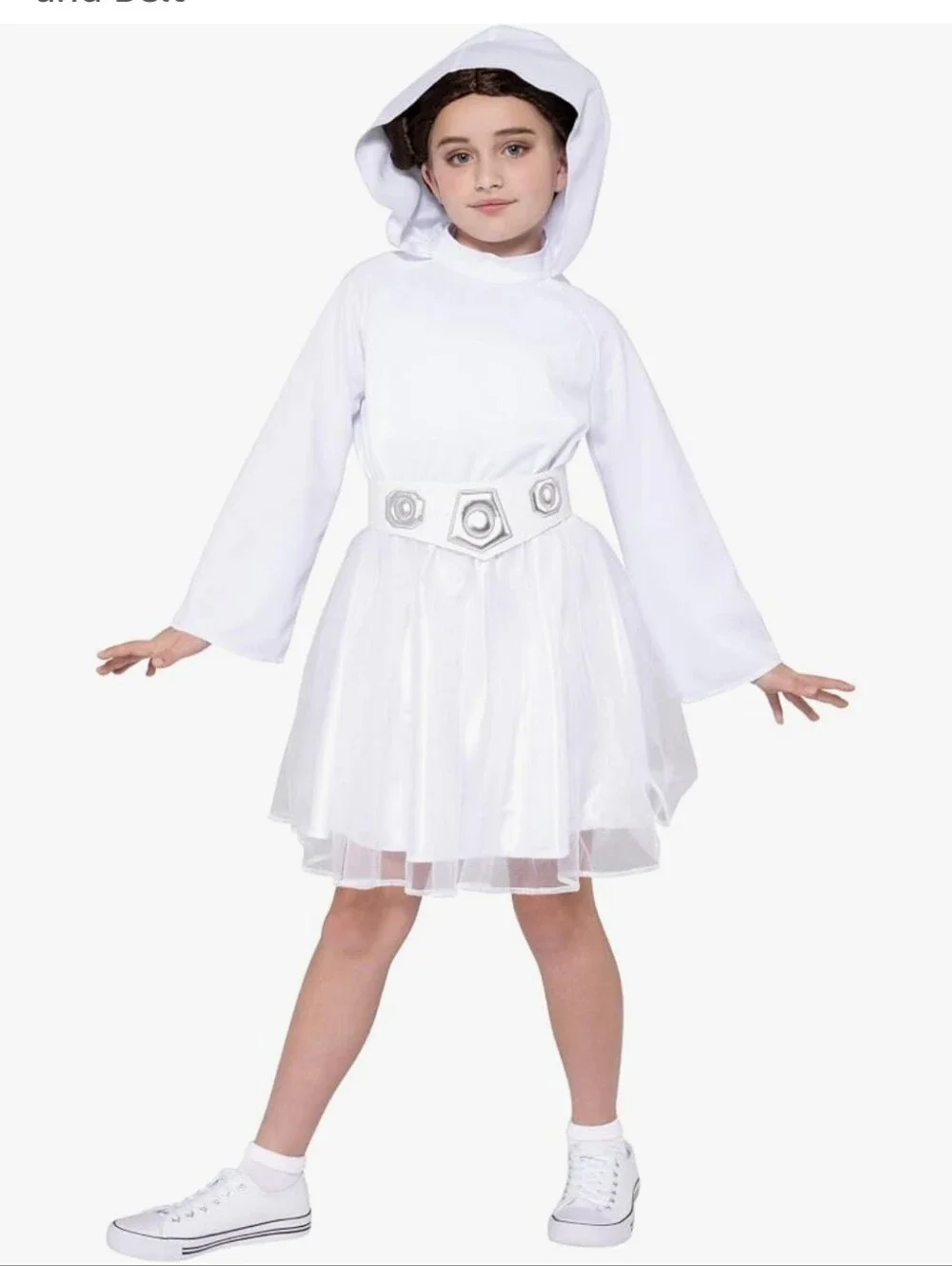 NWT Star Wars Princess Leia Official Youth Halloween Costume & Wig Sz 4/5, 6X